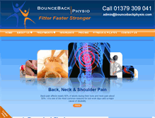 Tablet Screenshot of bouncebackphysio.com